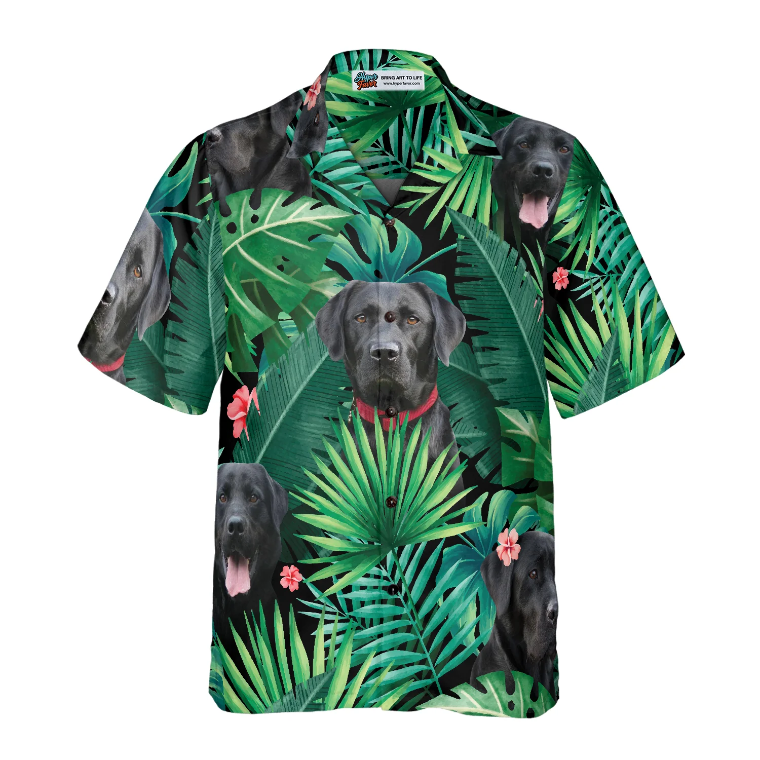 Tropical Labrador Hawaiian Shirt Aloha Shirt For Men and Women - HomeFavo