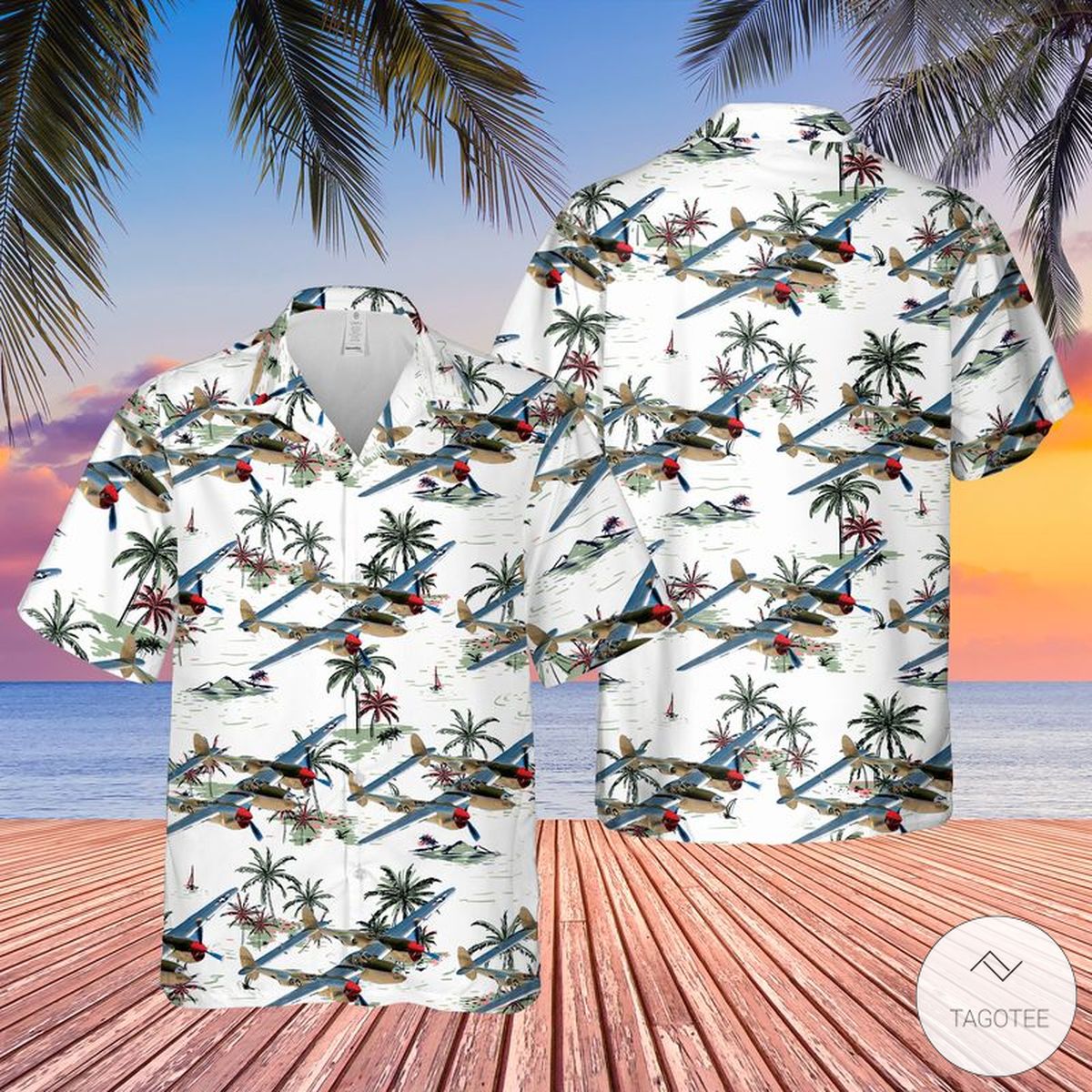 Us Air Force Lockheed P 38 Lightning Hawaiian Shirt - HomeFavo