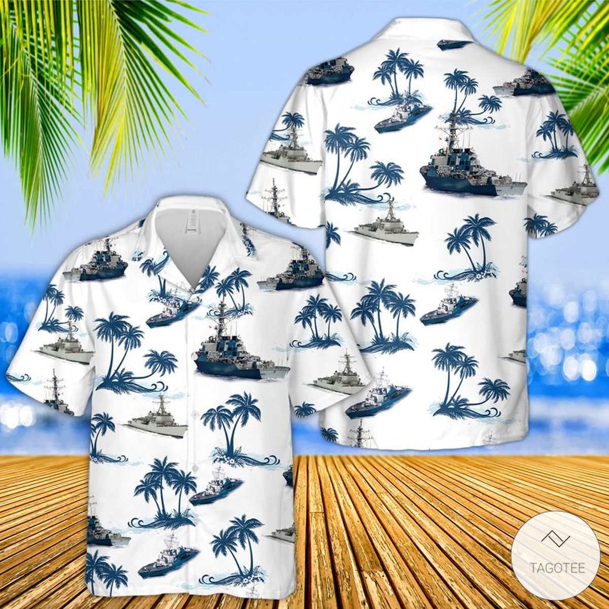 Uss Arleigh Burke Class Destroyer Ship Hawaiian Shirt - HomeFavo