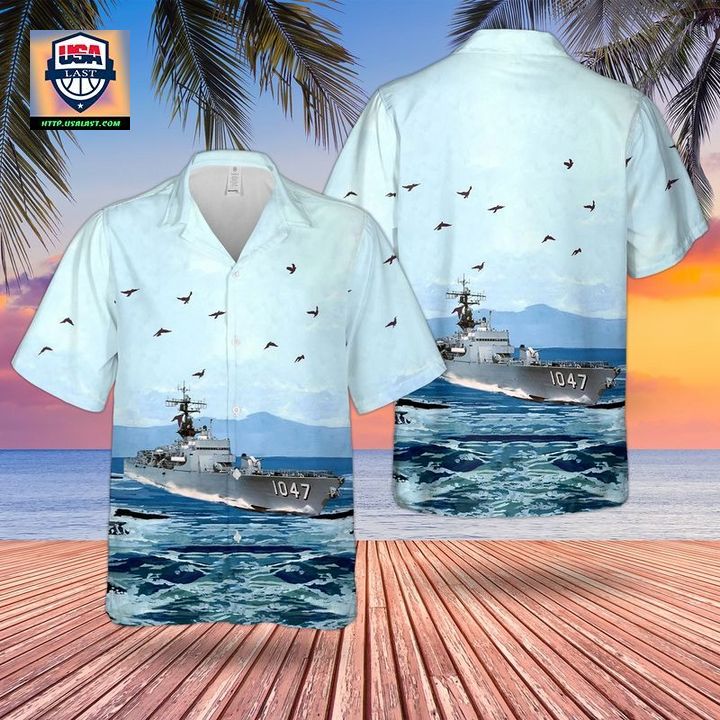 Uss Voge (De Ff 1047) U.S Navy Ship Reunions Hawaiian Shirt