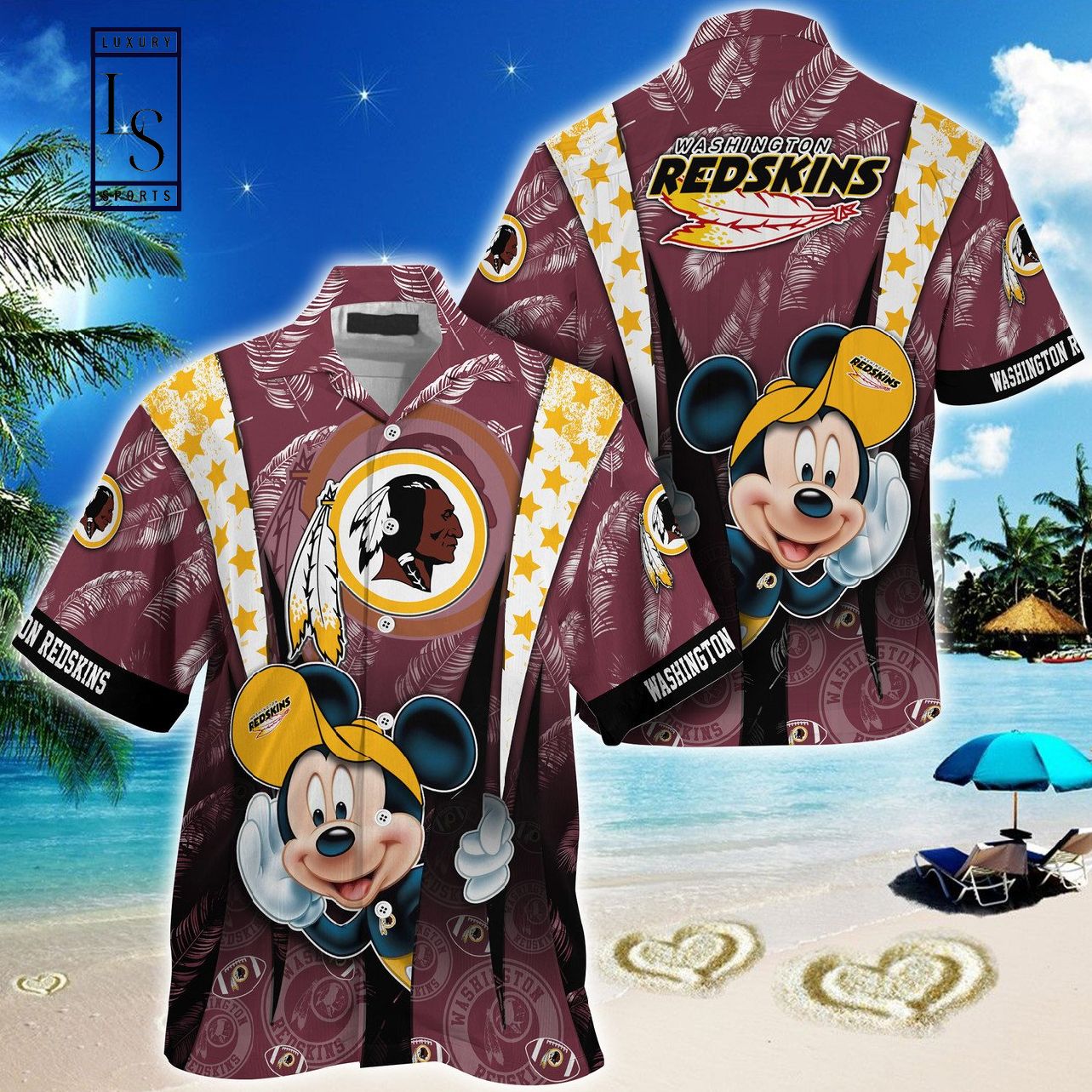 Washington Commanders Mickey Mouse Hawaiian Shirt - HomeFavo