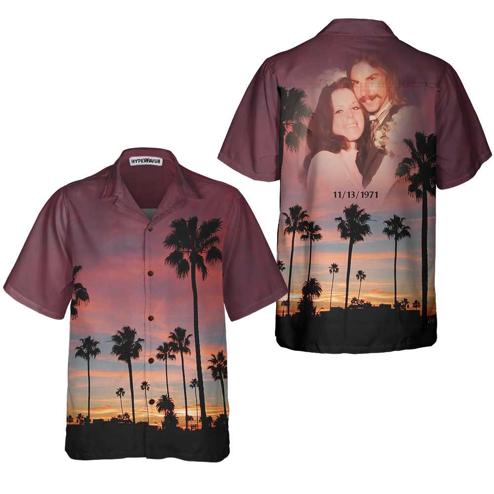 Wedding Anniversary Sunset Venice Beach Hawaiian Shirt Aloha Shirt For ...