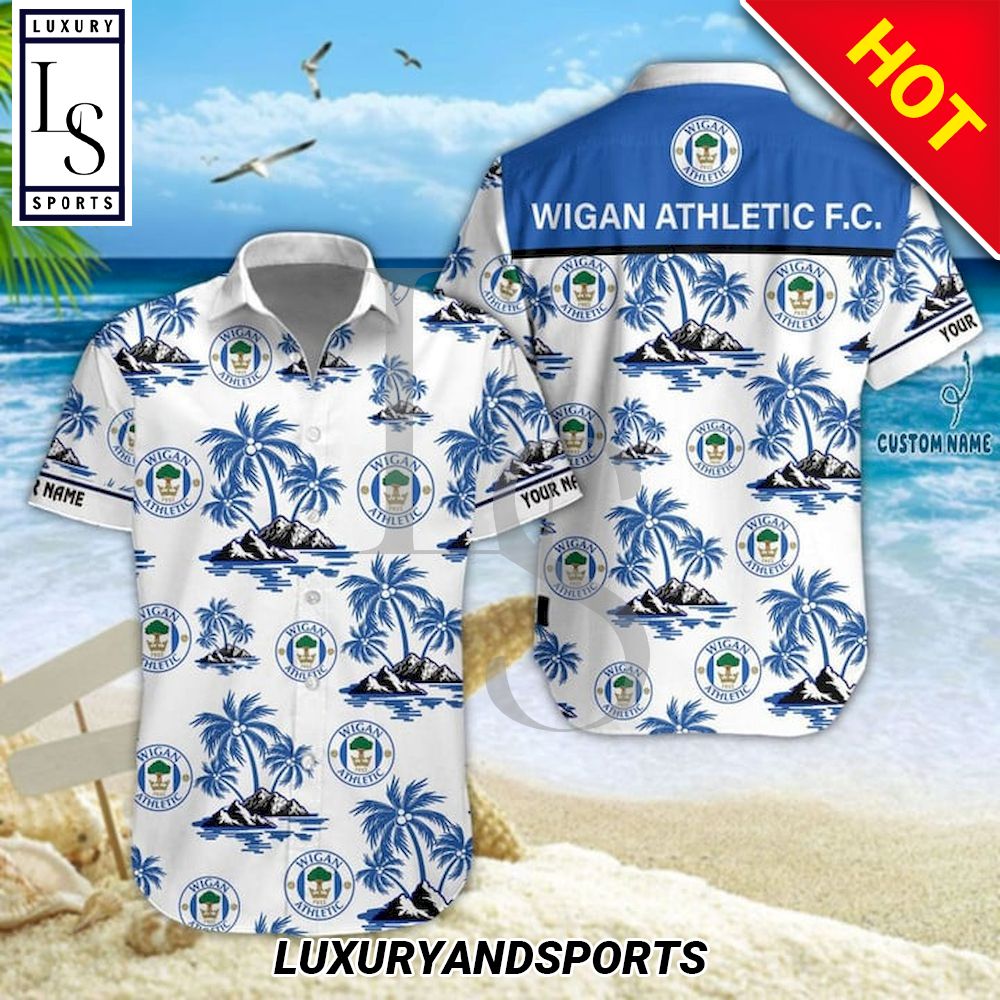Wigan Athletic Island Hawaiian Shirt - HomeFavo
