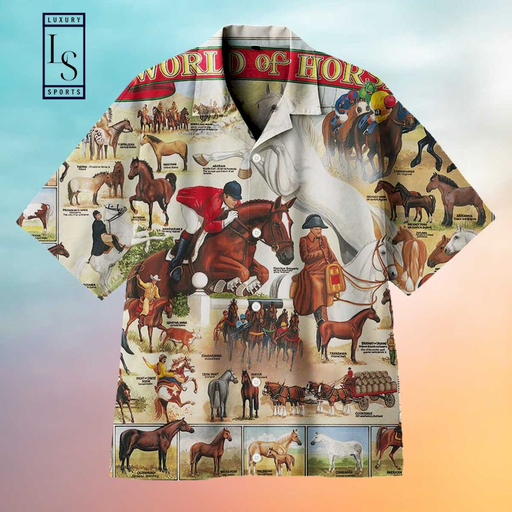 World Of Horse Hawaiian Shirt - HomeFavo