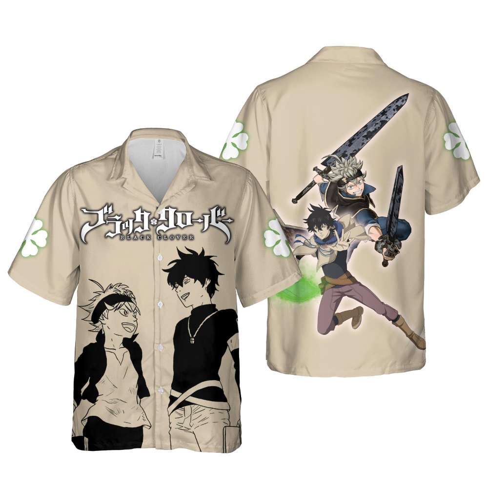 Yuno And Asta Hawaiian Shirt Black Clover Anime Shirt For Men Women Kid