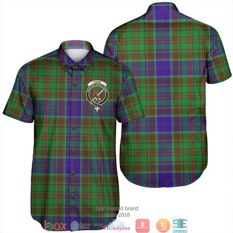 Adam Tartan Crest Short Sleeve Hawaiian Shirt