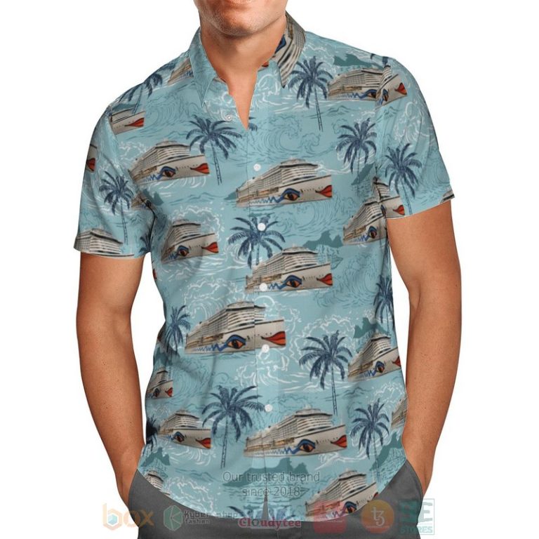 Aida Cruises Blue Color Hawaiian Shirt - HomeFavo