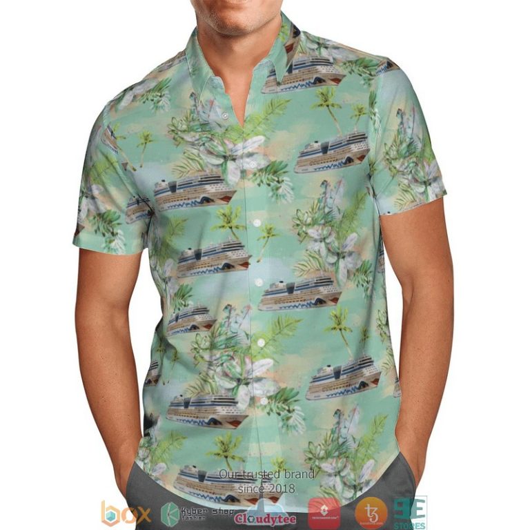 Aida Cruises Short Sleeve Hawaiian Shirt - HomeFavo