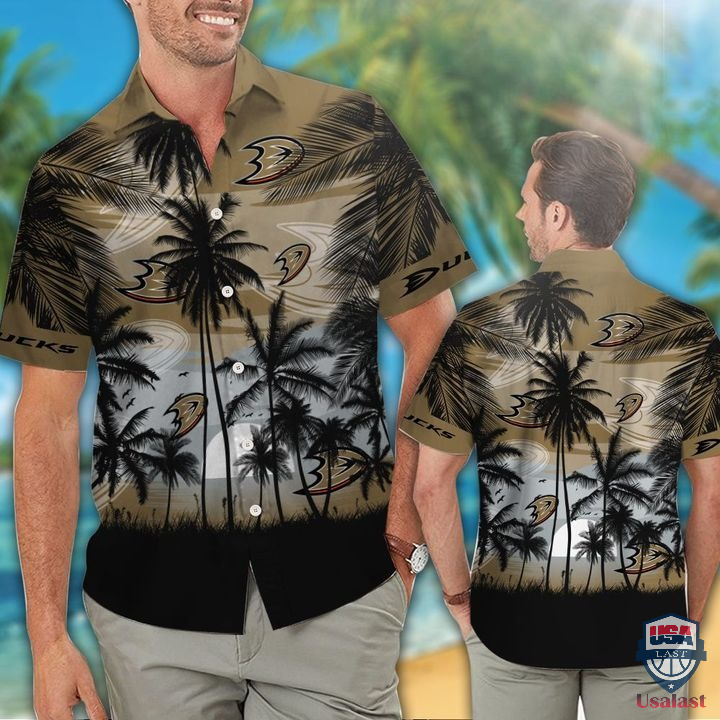 Anaheim Ducks Palm Tree Hawaiian Shirt - HomeFavo