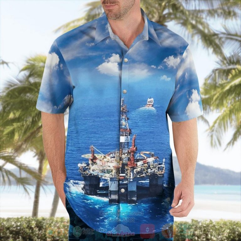 Australia Offshore Drilling Rig Ocean Hawaiian Shirt - HomeFavo