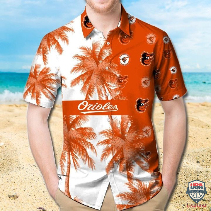 Baltimore Orioles Palm Tree Hawaiian Shirt HomeFavo