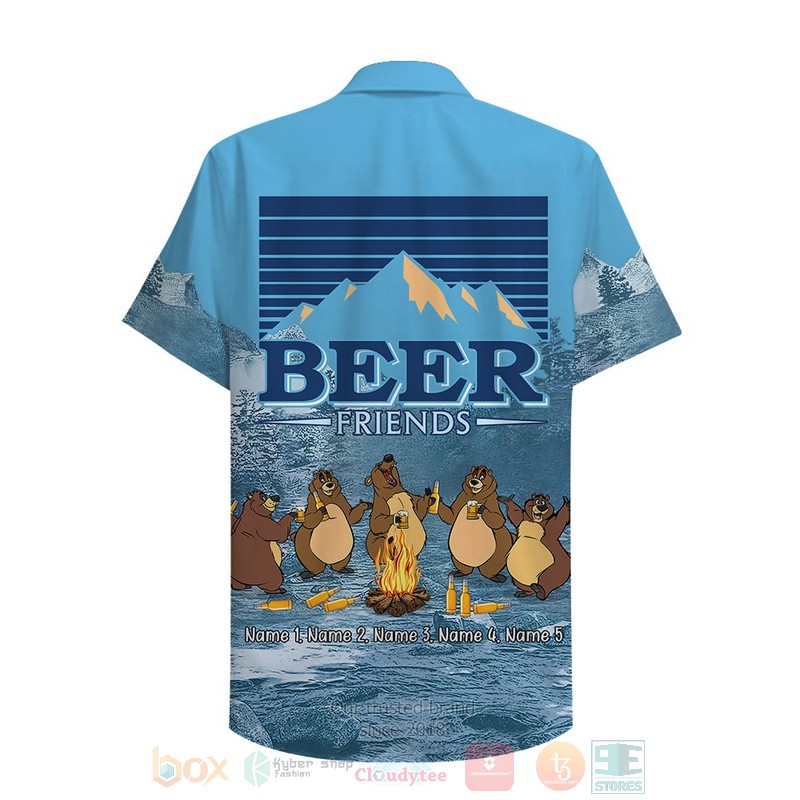 Beer Friends Custom Name Hawaiian Shirt