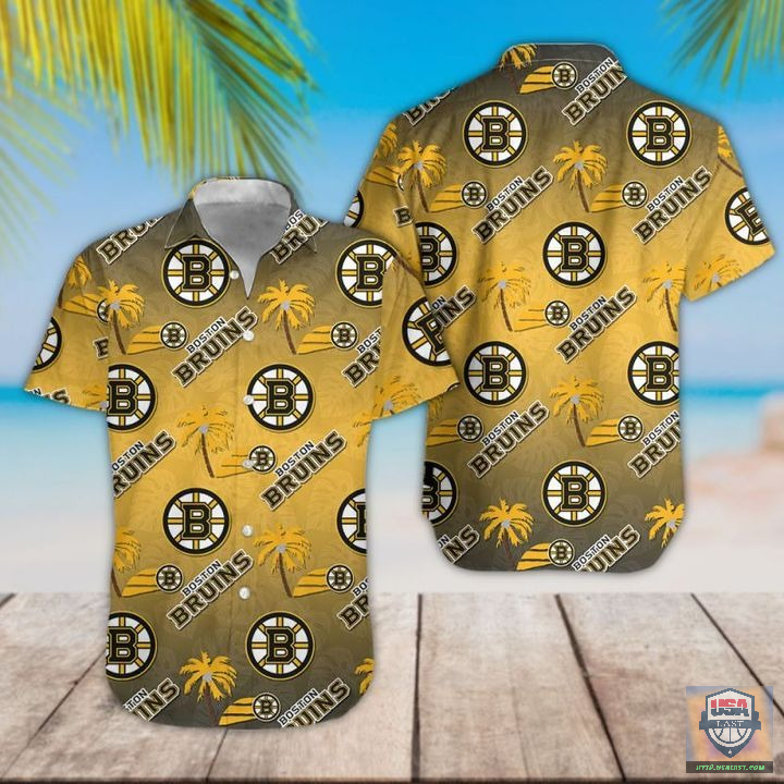 Boston Bruins Logo Pattern Hawaiian Shirt