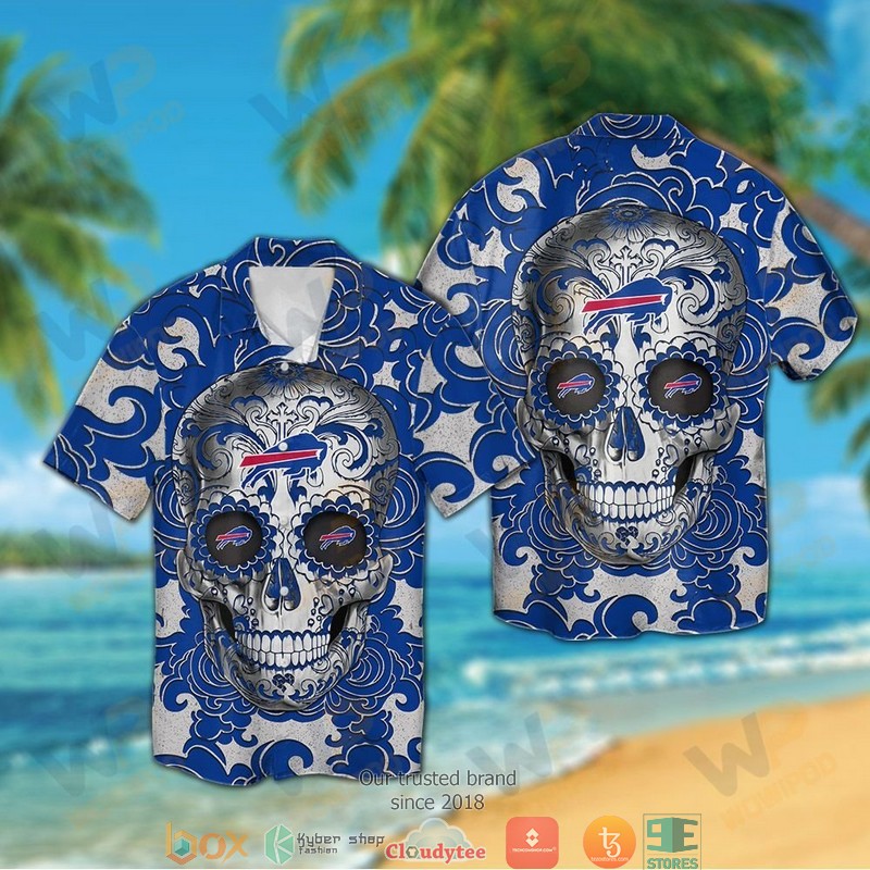 Buffalo Bills Sugar Skull Hawaiian Shirt - HomeFavo