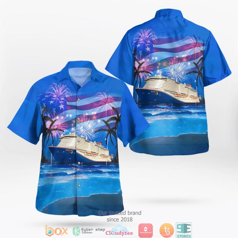 Carnival Cruise Lines Mardi Gras Independence Day Hawaiian Shirt