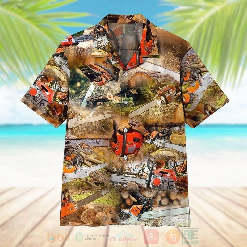 Chainsaw Short Sleeve Hawaiian Shirt - HomeFavo