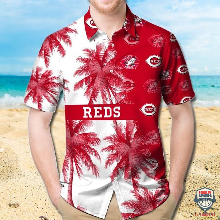 Cincinnati Reds Palm Tree Hawaiian Shirt HomeFavo