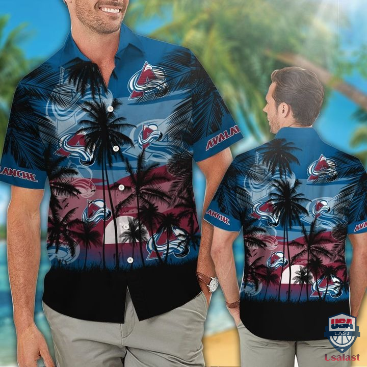Colorado Avalanche Palm Tree Hawaiian Shirt - HomeFavo