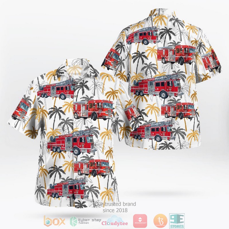 Corona Riverside County California Corona Fire Department Hawaiian Shirt