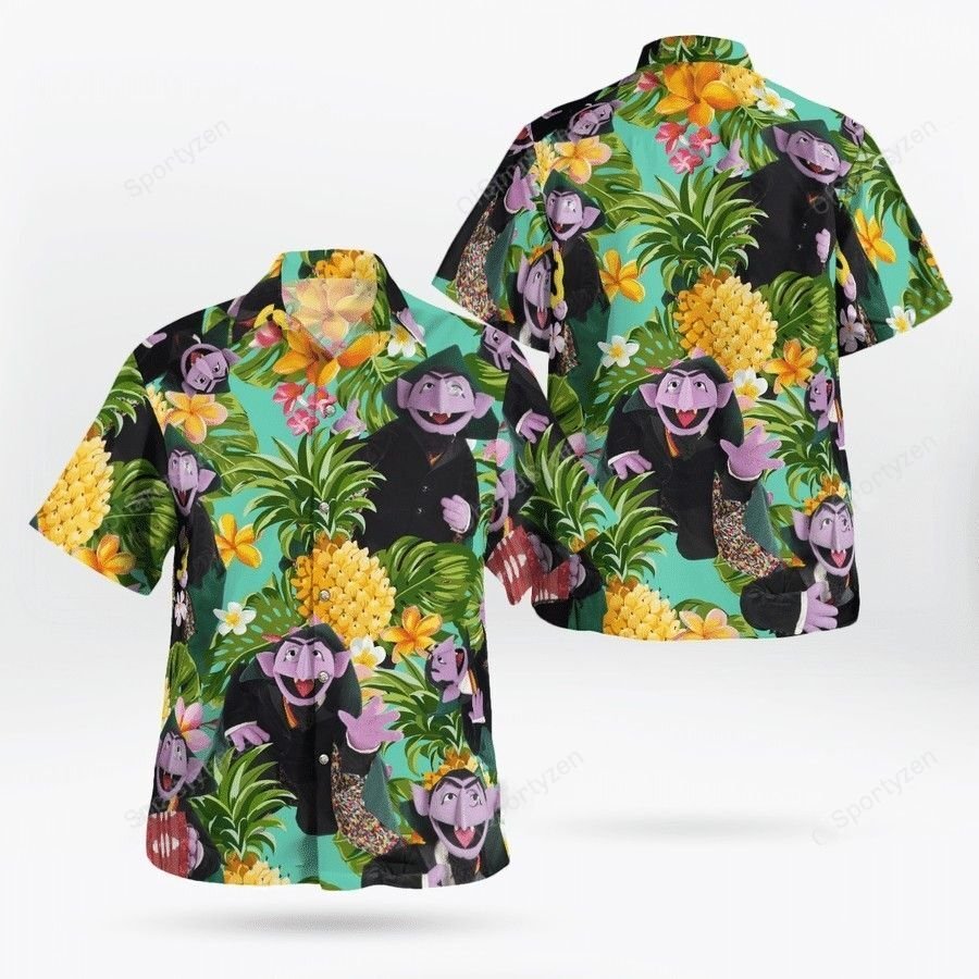 Count Von Count The Muppets Hawaiian Shirt