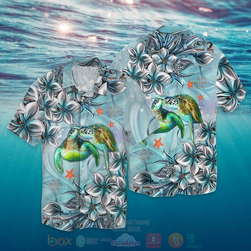 Couple Turtle Short Sleeve Hawaiian Shirt