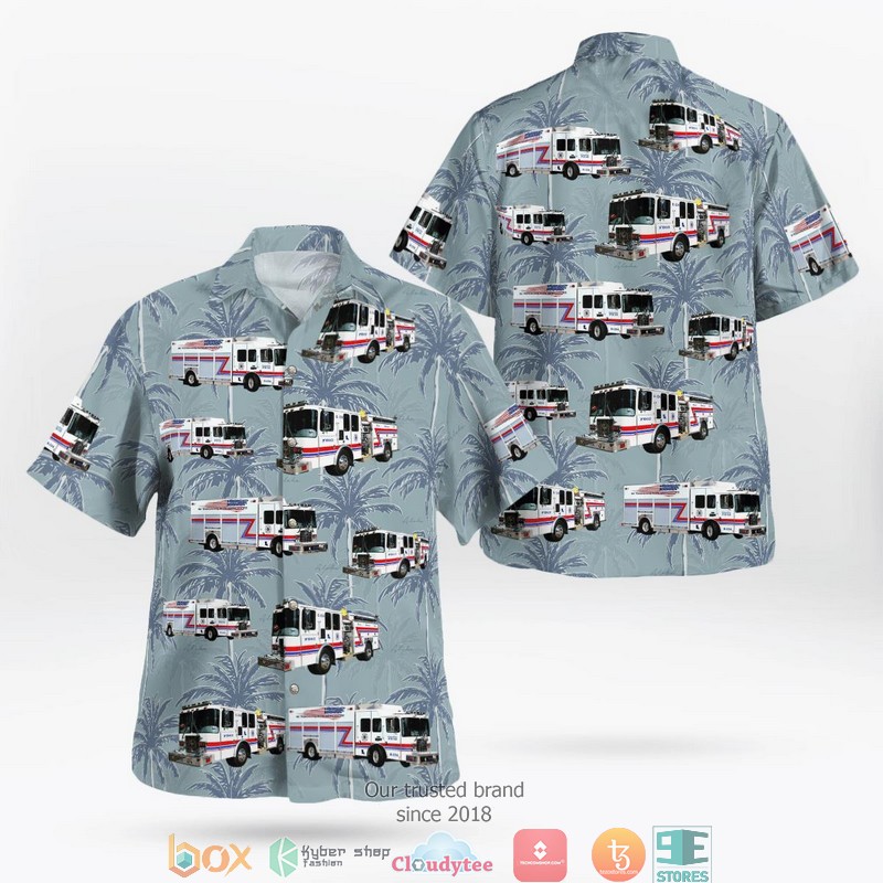 Covington Louisiana St Tammany Parish Fire Protection District 12 Station 124 Hawaiian Shirt