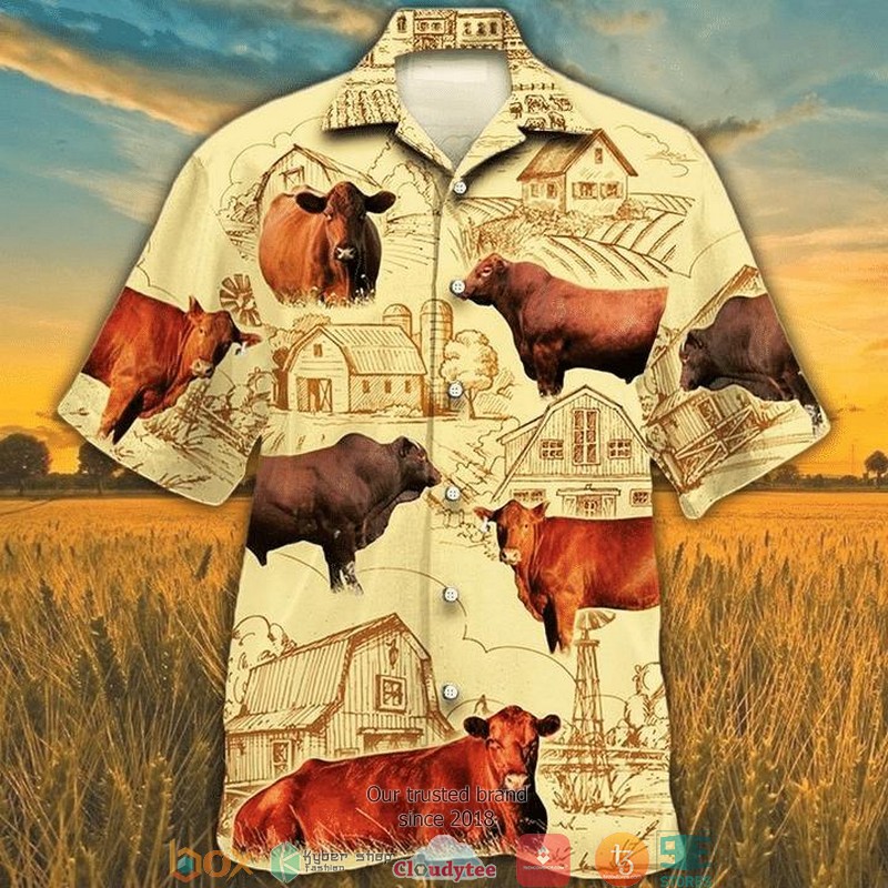 Cow 12 Print Short Sleeve Hawaiian Shirt