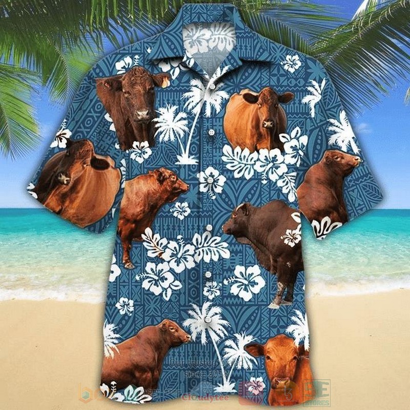 Cow Short Sleeve Hawaiian Shirt