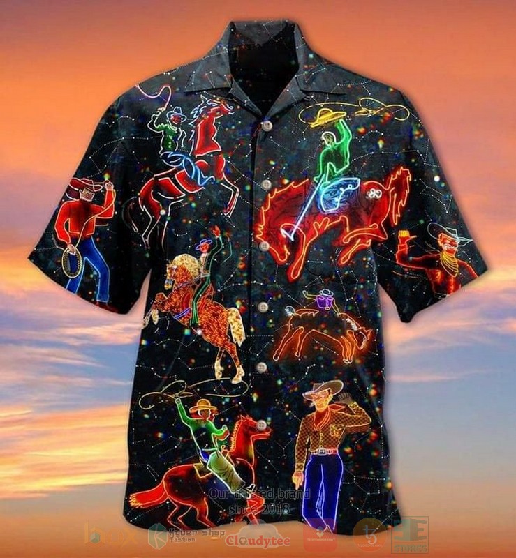 Cowboy Galaxy Short Sleeve Hawaiian Shirt