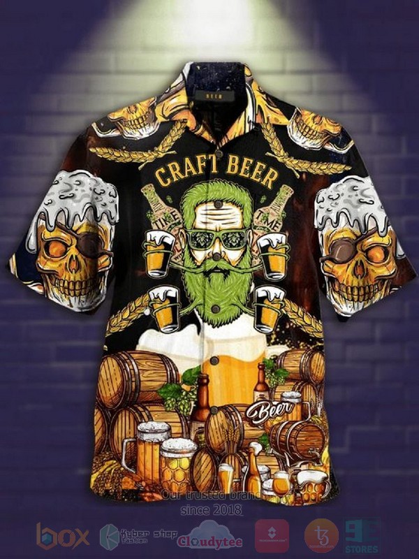 Craft Beer Short Sleeve Hawaiian Shirt