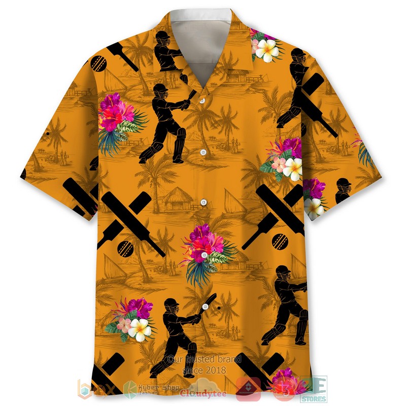 Cricket Orange Tropical Hawaiian Shirt