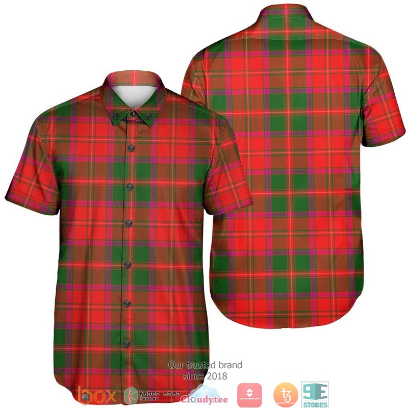 Crief District Tartan Short Sleeve Hawaiian Shirt