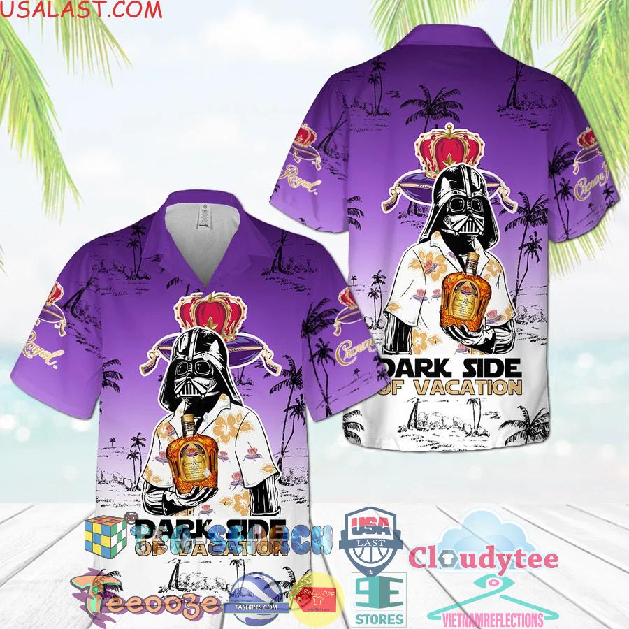 Crown Royal Darth Vader Dark Side Of Vacation Aloha Summer Beach Hawaiian Shirt