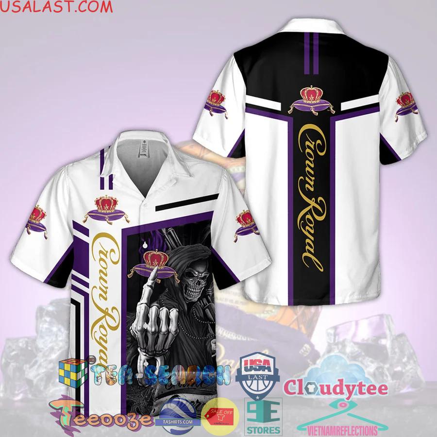 Crown Royal Death Game Over Aloha Summer Beach Hawaiian Shirt