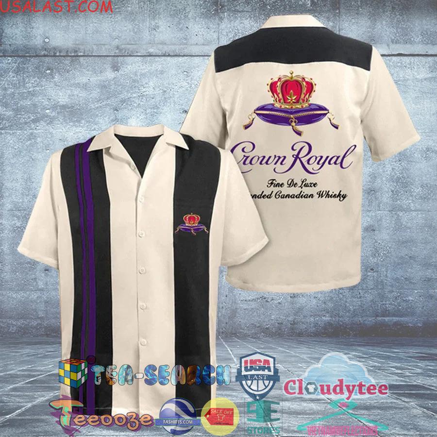 Crown Royal Fine De Luxe Aloha Summer Beach Hawaiian Shirt