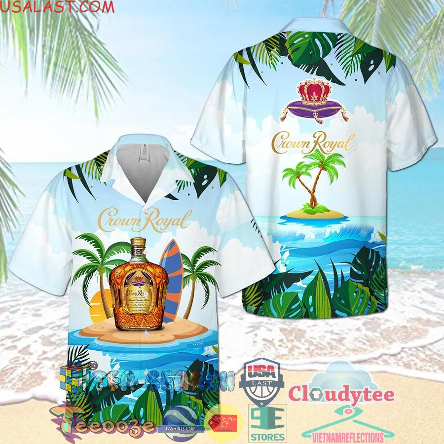 Crown Royal Paradise Island Aloha Summer Beach Hawaiian Shirt