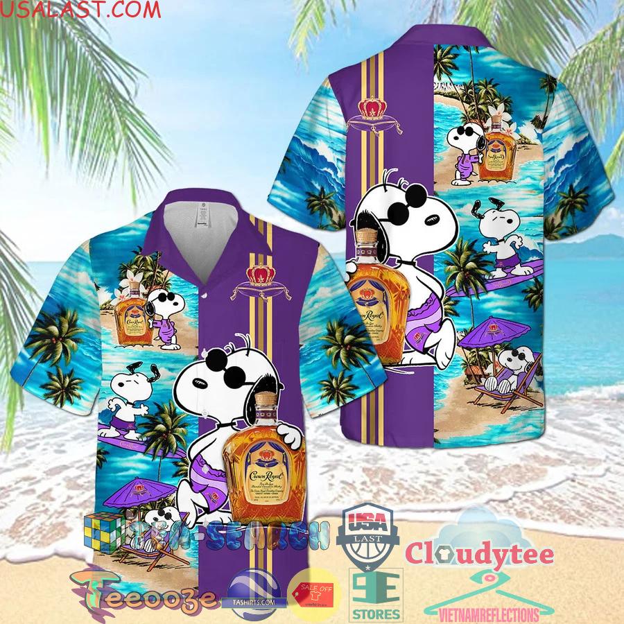 Crown Royal Snoopy Surfing Aloha Summer Beach Hawaiian Shirt