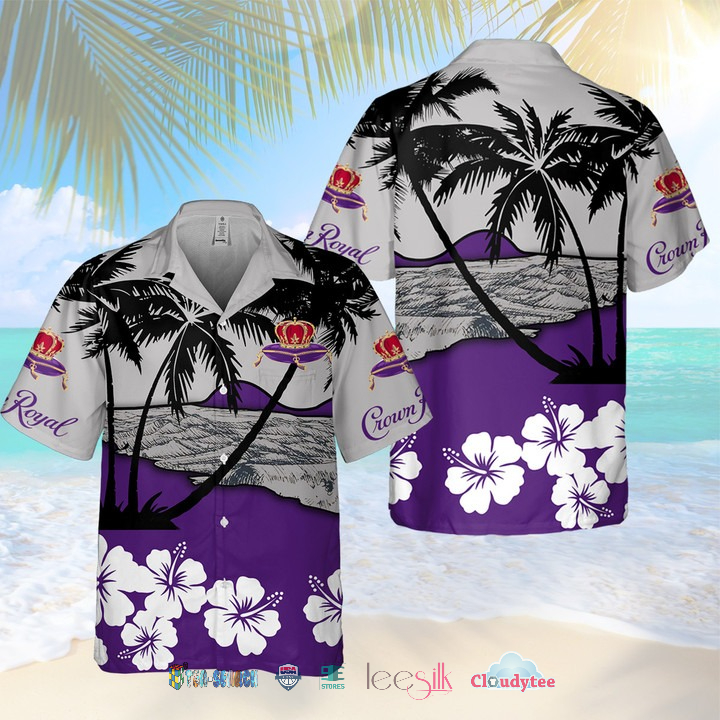 Crown Royal Tropical Flowers Hawaiian Shirt