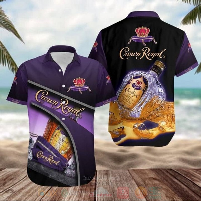 Crown Royal Wine Short Sleeve Hawaiian Shirt