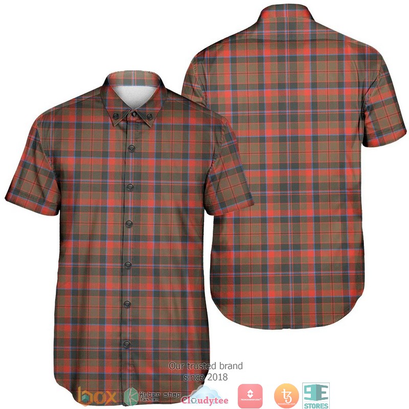 Cumming Hunting Weathered Tartan Short Sleeve Hawaiian Shirt