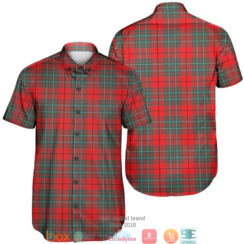 Cumming Modern Tartan Short Sleeve Hawaiian Shirt