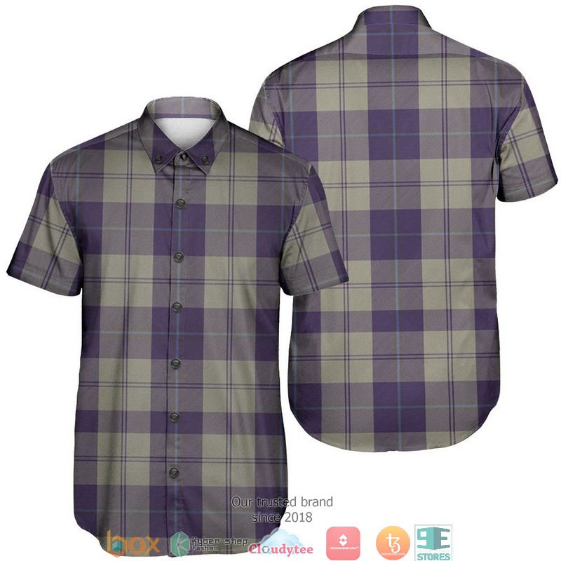 Cunningham Dress Blue Dancers Tartan Short Sleeve Hawaiian Shirt