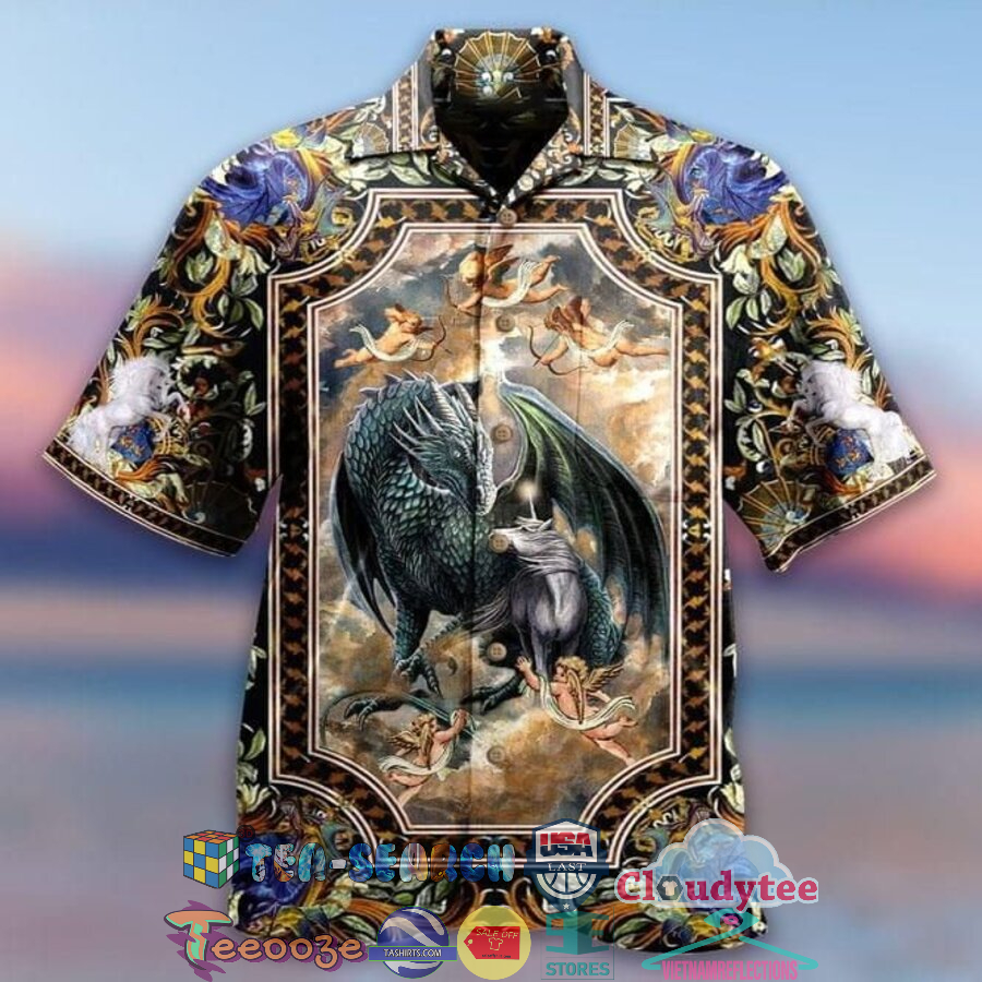 Cupid Dragon And Horse Hawaiian Shirt