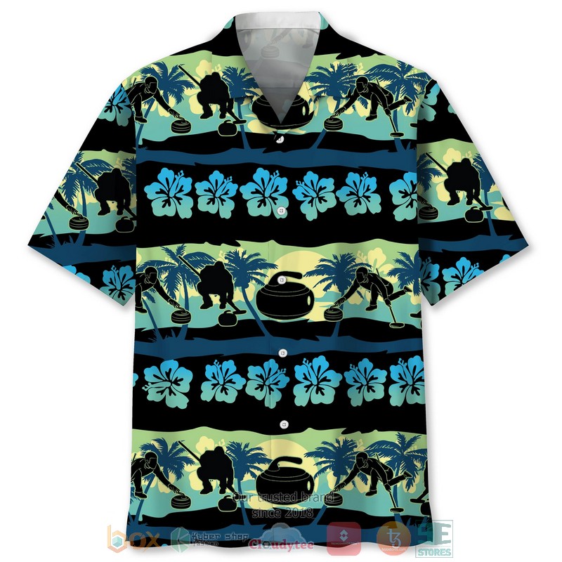 Curling Nature Beach Hawaiian Shirt