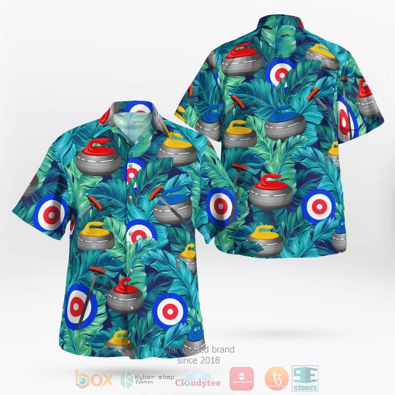 Curling Tropical Hawaiian Shirt