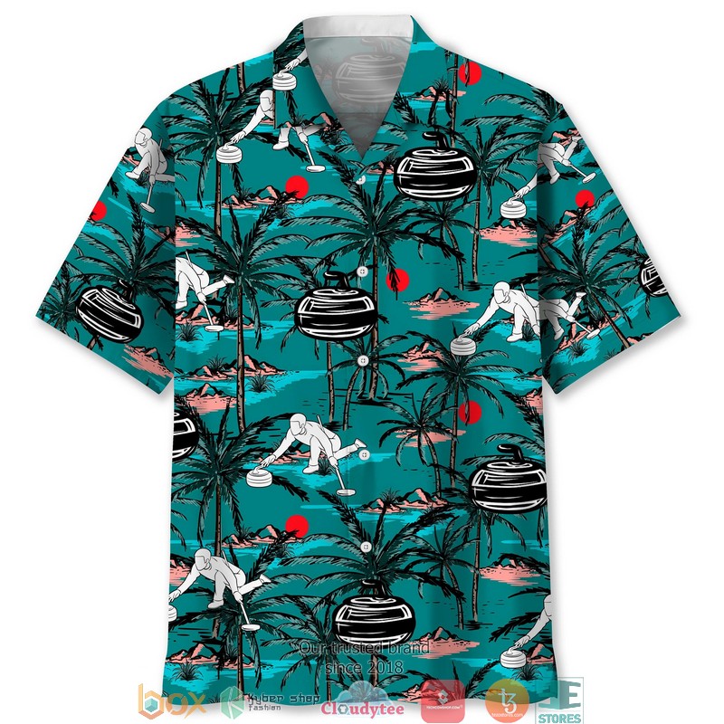 Curling Vintage Hawaiian Shirt