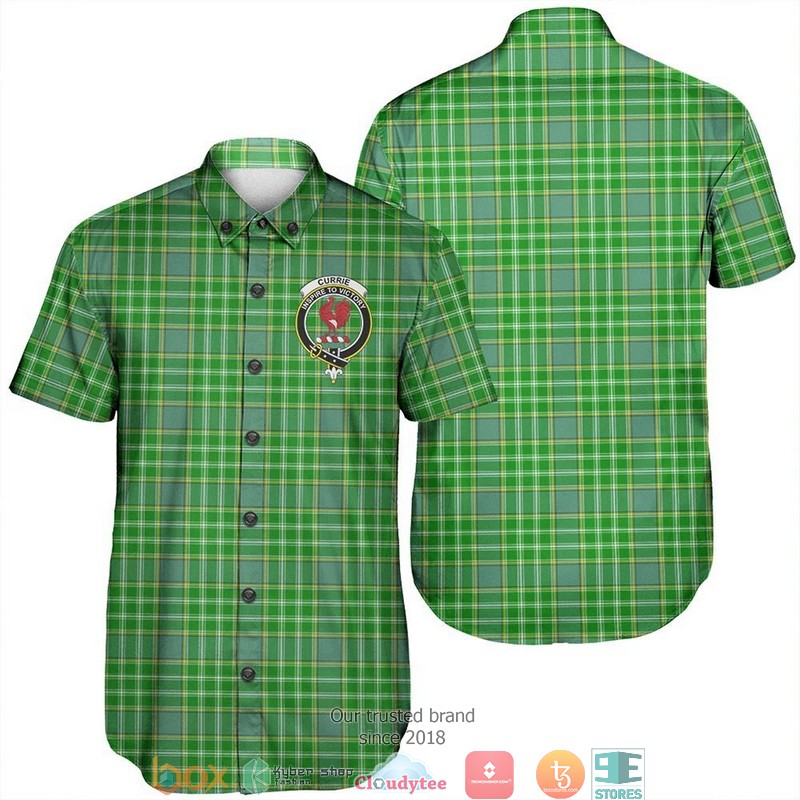 Currie Tartan Crest Short Sleeve Hawaiian Shirt