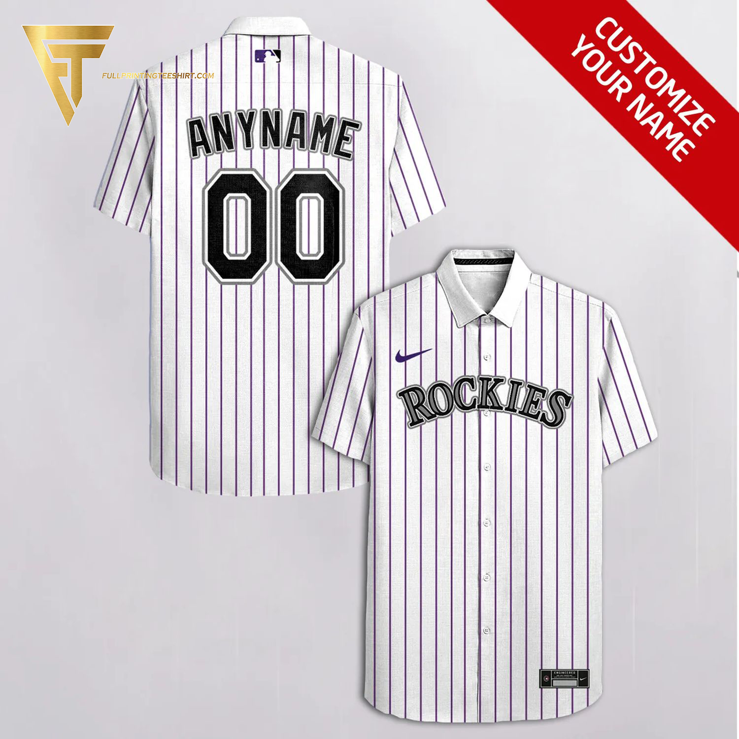 Custom Colorado Rockies Baseball Team Hawaiian Shirt