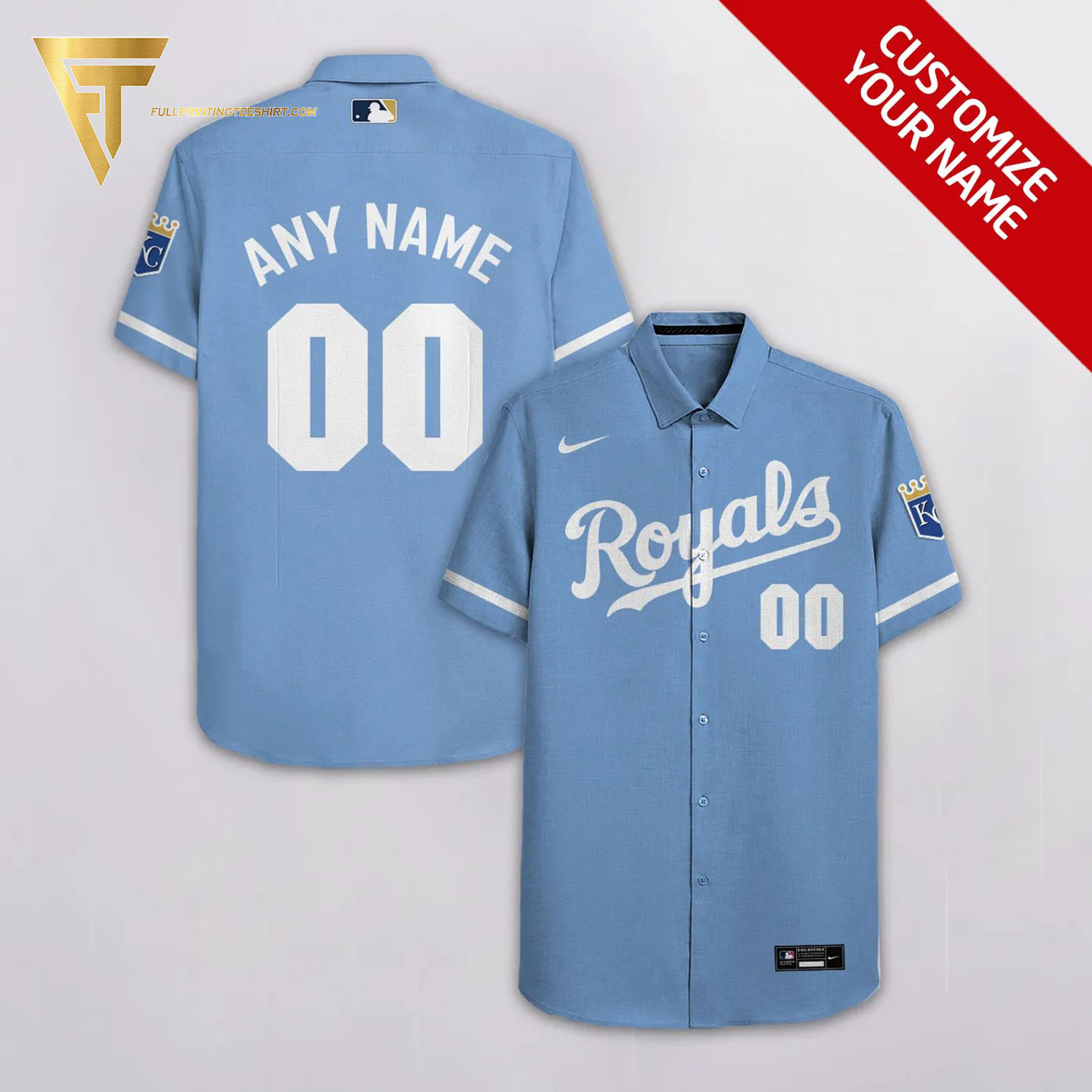 Custom Kansas City Royals Baseball Team Hawaiian Shirt