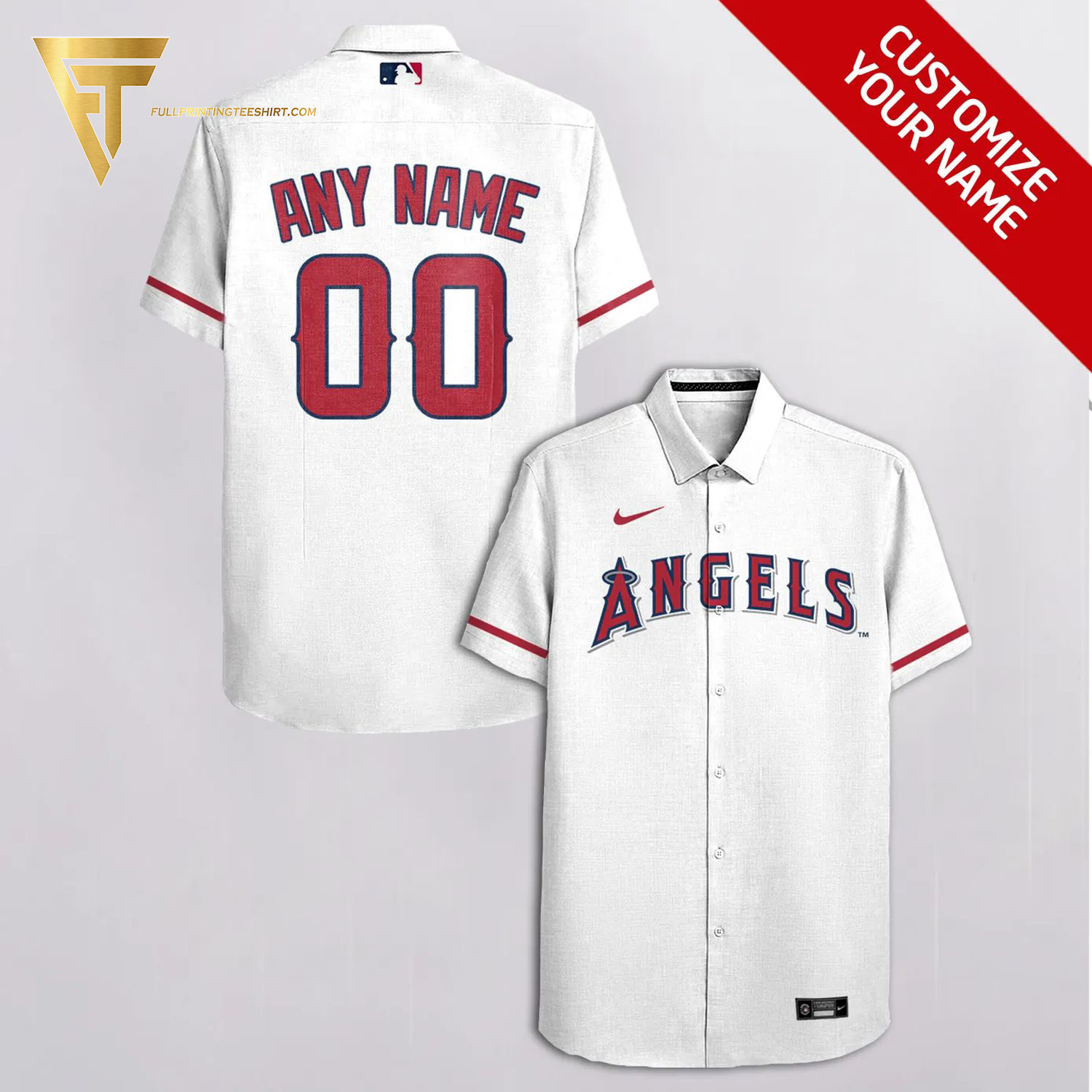 Custom Los Angeles Angels Baseball Team Hawaiian Shirt